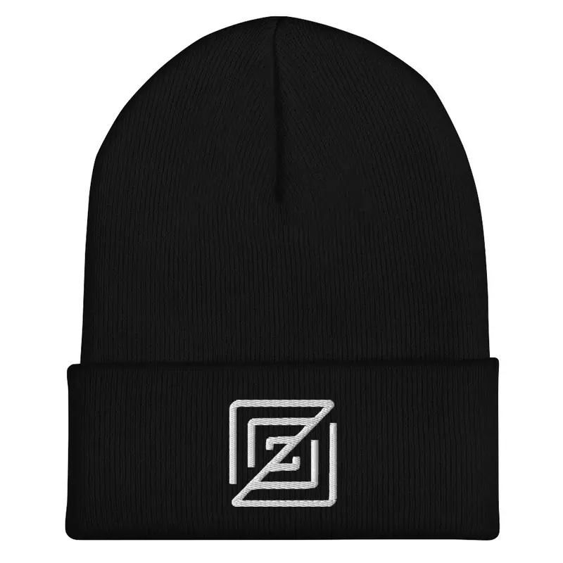 Zed Black Beanie with White Logo