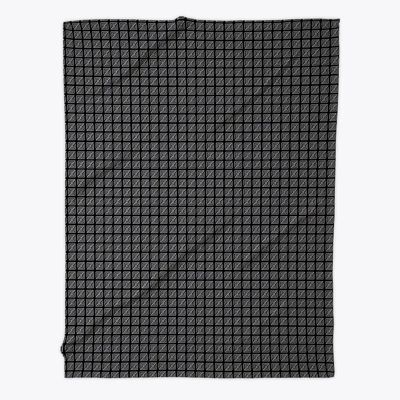 Zed Black Fleece Blanket with White Logo